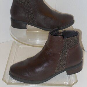 PROPET BROWN LEATHER ANKLE BOOTS SIZE 8.5 MEDIUM